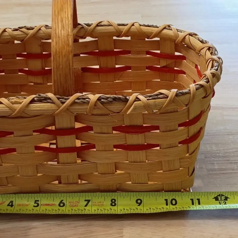 Woven Wicker Basket Farmhouse Country Cottagecore Decor